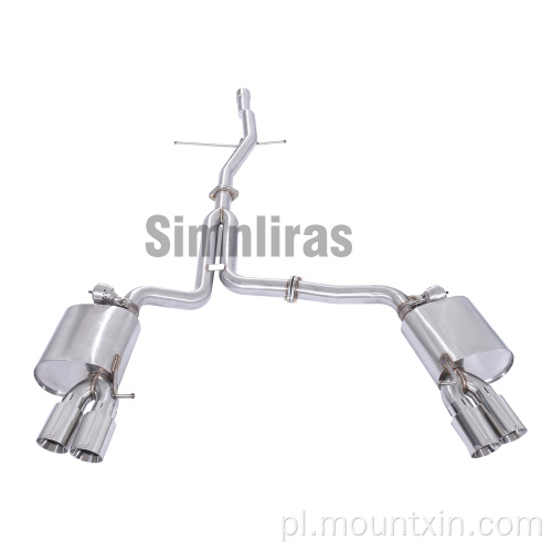 304 Wydech ze stali nierdzewnej dla Audi B8 A4